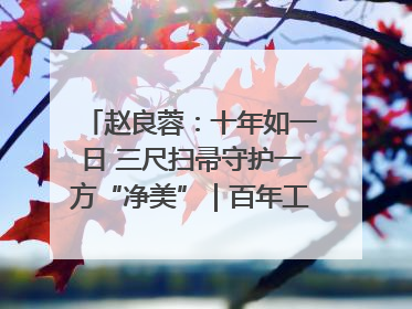 赵良蓉：十年如一日 三尺扫帚守护一方“净美”｜百年工运·劳模说
