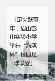 足尖跃童年，眉山彭山实验小学举行“海豚杯”校园足球联赛