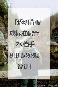 透明背板成标准配置 2K档手机拼起外观设计