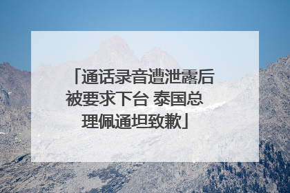 通话录音遭泄露后被要求下台 泰国总理佩通坦致歉