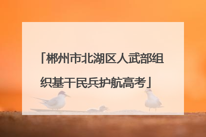 郴州市北湖区人武部组织基干民兵护航高考