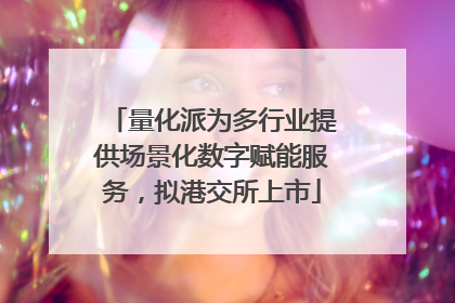 量化派为多行业提供场景化数字赋能服务，拟港交所上市