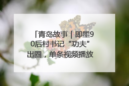 青岛故事｜即墨90后村书记“功夫”出圈，单条视频播放量过600万