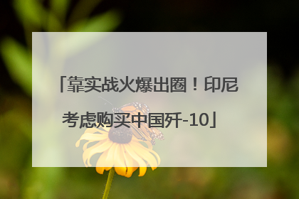 靠实战火爆出圈！印尼考虑购买中国歼-10