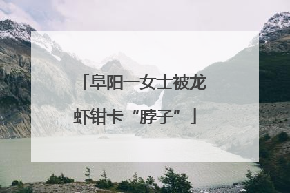 阜阳一女士被龙虾钳卡“脖子”
