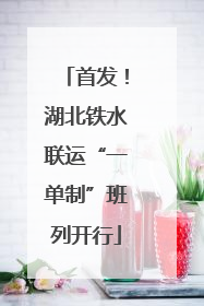 首发！湖北铁水联运“一单制”班列开行