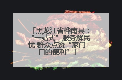 黑龙江省桦南县：“一站式”服务解民忧 群众点赞“家门口的便利”