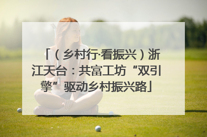 （乡村行·看振兴）浙江天台：共富工坊“双引擎”驱动乡村振兴路