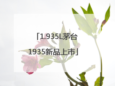 1.935L茅台1935新品上市