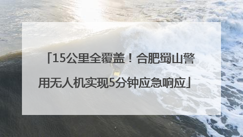 15公里全覆盖！合肥蜀山警用无人机实现5分钟应急响应