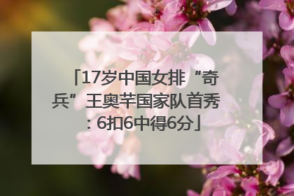 17岁中国女排“奇兵”王奥芊国家队首秀：6扣6中得6分
