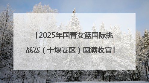 2025年国青女篮国际挑战赛（十堰赛区）圆满收官