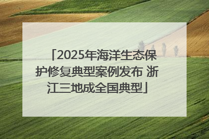 2025年海洋生态保护修复典型案例发布 浙江三地成全国典型