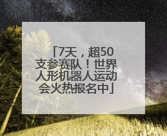7天，超50支参赛队！世界人形机器人运动会火热报名中