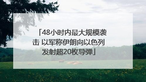 48小时内最大规模袭击 以军称伊朗向以色列发射超20枚导弹