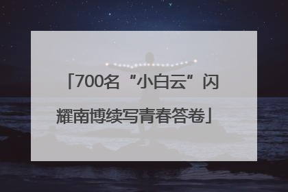 700名“小白云”闪耀南博续写青春答卷